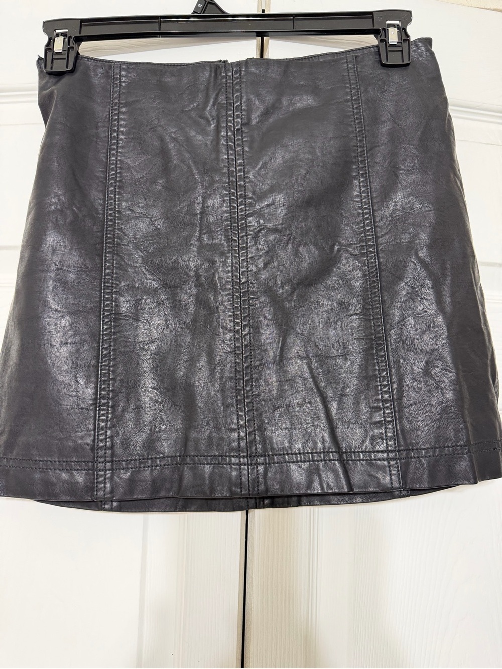 Free people modern femme faux leather skirt black size XS